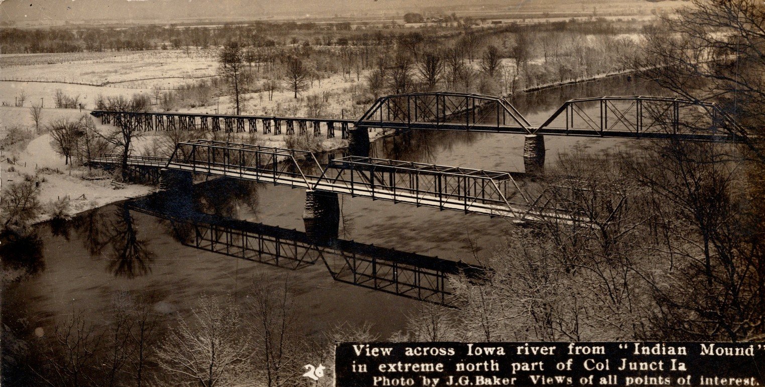 Historic postcard of bridge